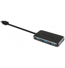 USB 3.0 4-Port HUB, чёрный, Transcend                                                                                                                                                                                                                     