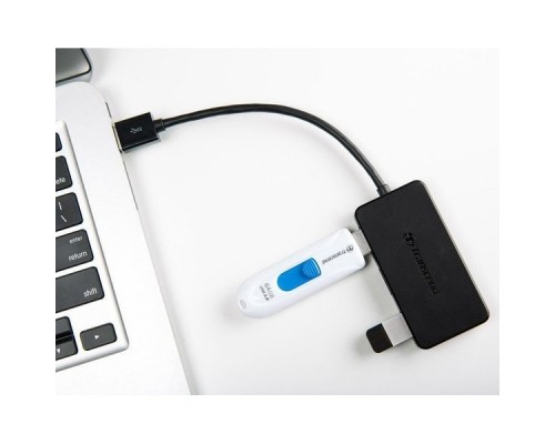 USB 3.0 4-Port HUB, чёрный, Transcend