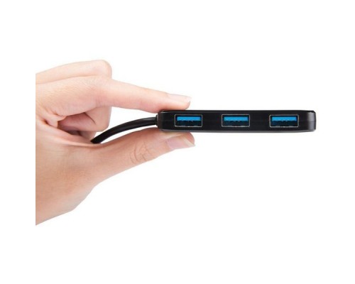 USB 3.0 4-Port HUB, чёрный, Transcend