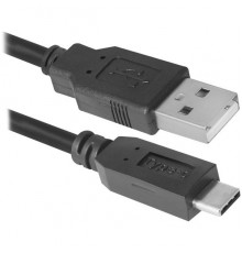 Кабель USB 2.0 A--USB 3.1 (Type-C) 1.0m Defender USB09-03PRO 87492 черный                                                                                                                                                                                 