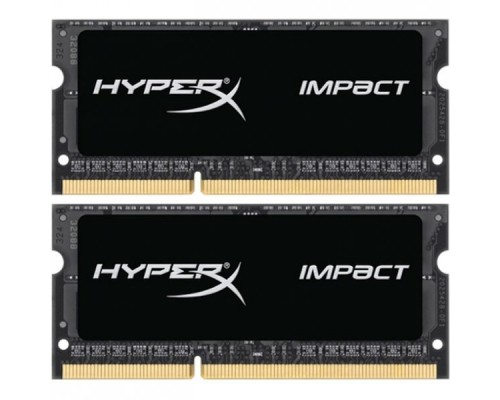 Комплект памяти DDR3 SODIMM 16Гб (2х8Гб) 1600MHz CL9, Kingston HyperX Impact