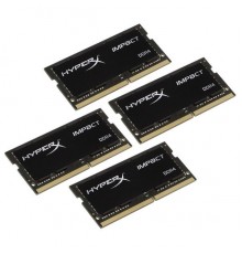 Модуль памяти Kingston SO-DIMM DDR4 32GB 2400 HyperX Impact Black HX424S15IB2K4/32 Non-ECC, CL15, 1.2V, Kit (4x8GB), Retail                                                                                                                               