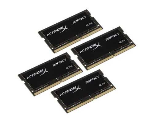 Модуль памяти Kingston SO-DIMM DDR4 32GB 2400 HyperX Impact Black HX424S15IB2K4/32 Non-ECC, CL15, 1.2V, Kit (4x8GB), Retail