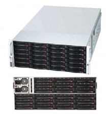 Корпус 4U, storage, up to 45x3.5'''' hot-swap SAS2/SATA (24front+21rear), single SAS2 expander with SFF8087 connector, 437x178x699mm, redundant 1400W                                                                                                     