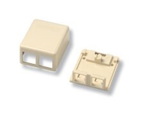 Розеточная коробка Modular Jack Boxes 2-портовая, Цвет: альп.бeлый Office Box, 2port, without Jack, alpine white