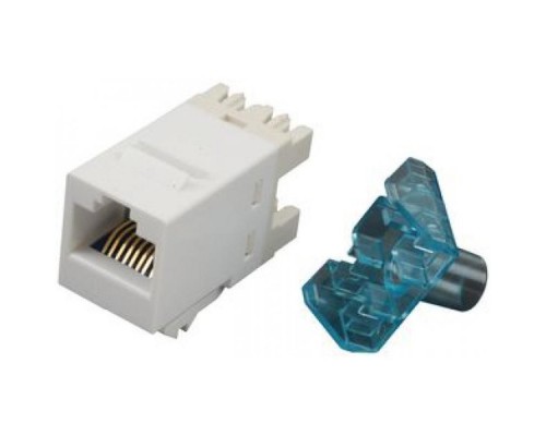 Модульное гнездо SL, Кат5е, неэкран., бел. Modular Jack SL, 4pair RJ45, Unshielded, Cat.5e, white