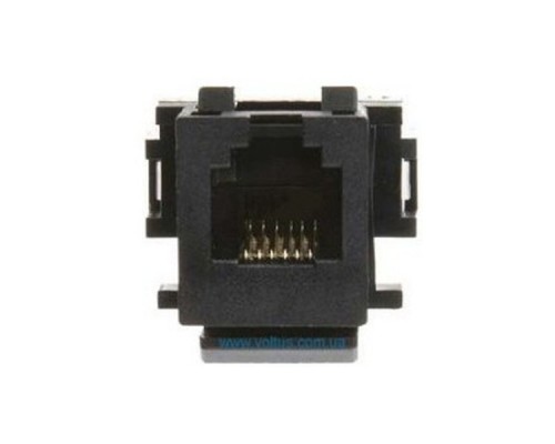 Модульное гнездо SL, Кат5е, неэкран., черное. Modular Jack SL, 4pair RJ45, Unshielded, Cat.5e, black