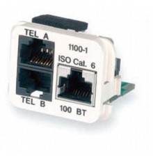 Адаптерная вставка ACO Plus для телефонии, 4хRJ-45, Цвет: белый (RAL 9010) ACO Insert, 4xRJ45, PO:45/45/45/45, (4xTel), white                                                                                                                             