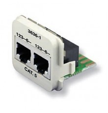 Двойная адаптерная вставка ACO Plus AMP 183636-5 2xRJ-45                                                                                                                                                                                                  