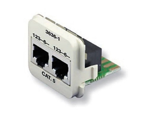 Двойная адаптерная вставка ACO Plus AMP 183636-5 2xRJ-45