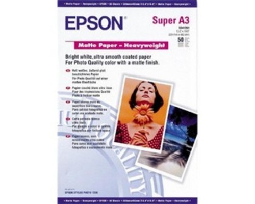 Фотобумага Epson C13S041261 A3/167г/м2/50л плотная матовая ярко-белая