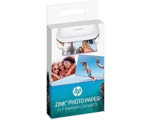 Фотобумага HP ZINK Sticky-Backed Photo Paper   5см x7,6 см, 20л, глянцевая