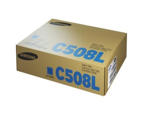 Тонер Картридж Samsung CLT-C508L SU058A голубой (4000стр.) для Samsung CLP-620/670/CLX-6220