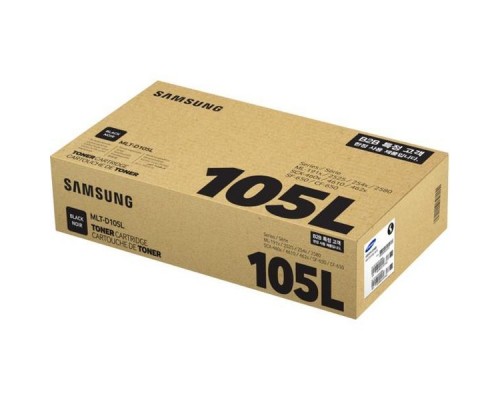 Тонер Картридж Samsung MLT-D105L SU768A черный (2500стр.) для Samsung ML-1910/2525/SCX-4600/4623