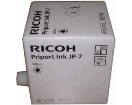 Чернила (в упаковке 1шт) для дупликатора Ricoh тип JP7 черные для Priport JP750/735/755 (1х500 мл)