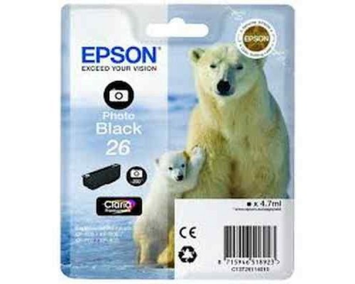 Картридж EPSON 26 черный фото для XP-600/XP-700/XP-800