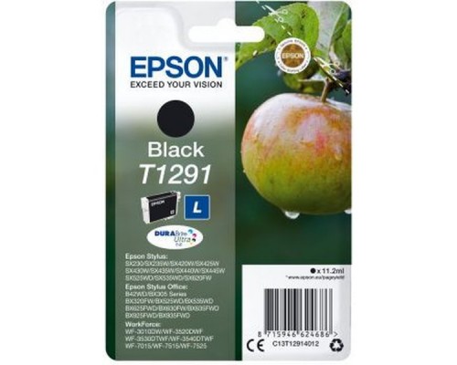 Картридж EPSON T1291 черный повышенной емкости для SX425/SX525/BX305/BX320/BX625