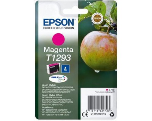 Картридж EPSON T1293 пурпурный повышенной емкости для SX425/SX525/BX305/BX320/BX625