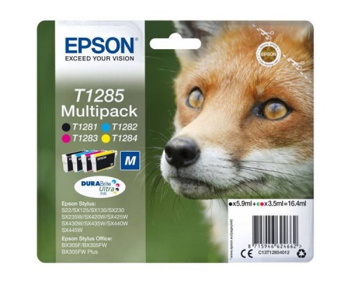 Набор картриджей EPSON T1285 для S22/SX125/SX425/BX305 (4 цвета)