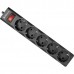 Сетевой фильтр Defender ES largo 1.8 черный, 1,8 м, 5 розеток.