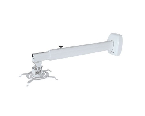 Кронштейн для проекторов VLK TRENTO-86 Белый, настенный, max 15 кг, 3 ст своб/, наклон 90°, вращение на 360°,от потолка 518-800 мм