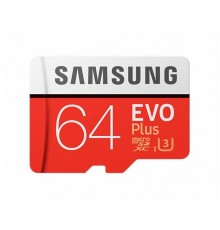 Карта памяти MicroSDXC 64Gb Samsung EVO Plus v2 MB-MC64GA/RU Class10 UHS-I U3 R100 W60 + Adapter                                                                                                                                                          