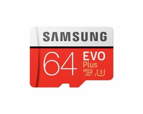 Карта памяти MicroSDXC 64Gb Samsung EVO Plus v2 MB-MC64GA/RU Class10 UHS-I U3 R100 W60 + Adapter