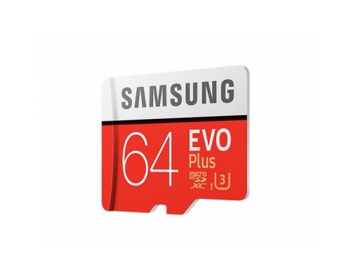 Карта памяти MicroSDXC 64Gb Samsung EVO Plus v2 MB-MC64GA/RU Class10 UHS-I U3 R100 W60 + Adapter