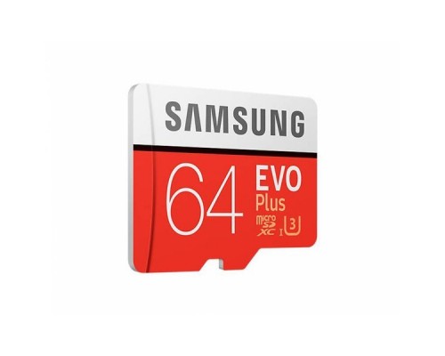 Карта памяти MicroSDXC 64Gb Samsung EVO Plus v2 MB-MC64GA/RU Class10 UHS-I U3 R100 W60 + Adapter