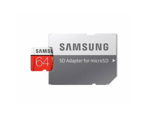 Карта памяти MicroSDXC 64Gb Samsung EVO Plus v2 MB-MC64GA/RU Class10 UHS-I U3 R100 W60 + Adapter