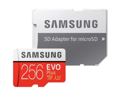 Карта памяти MicroSDXC 256Gb Samsung EVO Plus v2 MB-MC256GA/RU class10 UHS-I U3 R100 W90 + Adapter