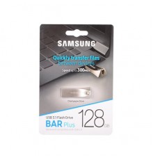 Флеш накопитель 128GB SAMSUNG BAR Plus, USB 3.1, 300 МВ/s, серебристый                                                                                                                                                                                    