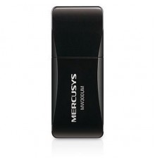 Mercusys MW300UM, N300 Wi-Fi Мини USB-адаптер, чипсет Realtek, миниатюрный размер, 2T2R, до 300 Мбит/с на 2,4 ГГц, 802.11b/g/n, 1 порт USB 2.0, 2 встроенные антенны                                                                                      