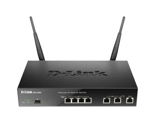 Маршрутизатор D-Link  DSR-500AC/RU/A1A Беспроводной двухдиапазонный гигабитный сервисный маршрутизатор AC1200 с резервированием WAN портов