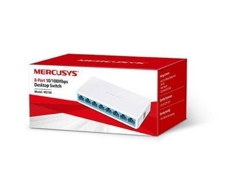 Коммутатор/ Unmanaged Gigabit switch  8 ports LAN RJ-45 10/100/1000 Mbps, plastic case