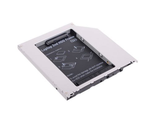 Адаптер оптибей 9,5 mm Espada SS95U mm (optibay, hdd caddy) SATA/miniSATA (SlimSATA) для подключения HDD/SSD 2,5” к ноутбуку
