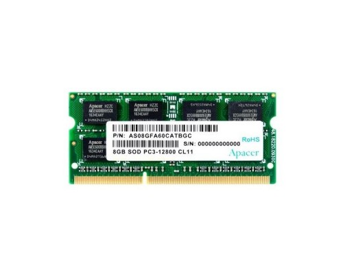 Память SO-DIMM DDR3 8Gb (pc-12800) 1600MHz Apacer Retail AS08GFA60CATBGC/DS.08G2K.KAM