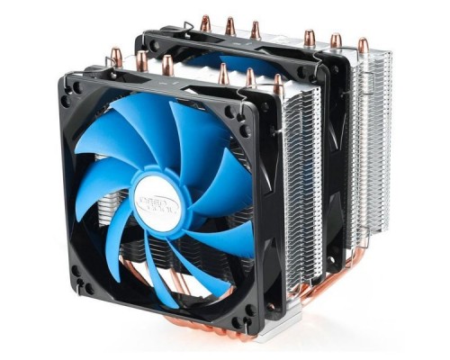 Устройство охлаждения(кулер) Deepcool NEPTWIN V2 Soc-FM2+/AM2+/AM3+/1150/1151/1155/2011/ 4-pin 18-30dB Al+Cu 150W LED Ret