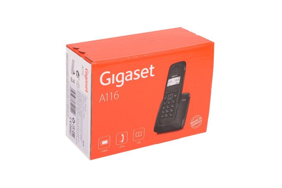 Gigaset S30852-H2801-S301 Радиотелефон Gigaset A116 Black  (S30852-H2801-S301) EAN 4250366849140 по низкой цене - CompaREMA.ru Gigaset  S30852-H2801-S301 Радиотелефон Gigaset A116 Black (S30852-H2801-S301) EAN  4250366849140 по низкой цене - CompaREMA.ru