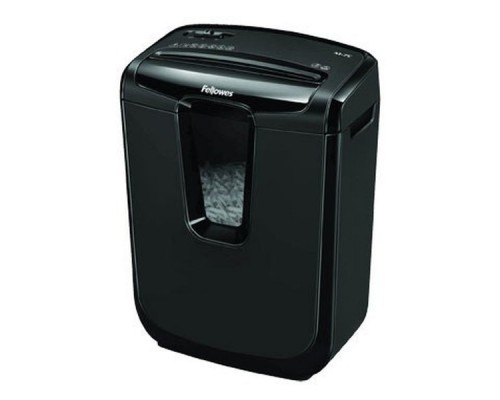 Шредер Fellowes®  M-7C.  (7 листов) , 14 литров, 4х46 мм (класс 3), корзина с окном, уничт: скоб/карты.