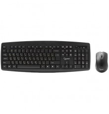 Комплект клавиатура + мышь беспров. Gembird KBS-8000,черный, 2.4ГГц/10м, 1600DPI,  мини-приемник- USB                                                                                                                                                     