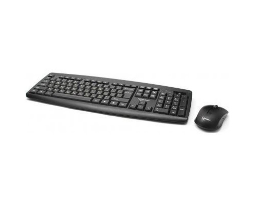 Комплект клавиатура + мышь беспров. Gembird KBS-8000,черный, 2.4ГГц/10м, 1600DPI,  мини-приемник- USB