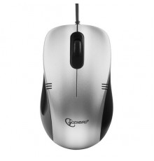 Мышь Мышь Gembird MOP-100-S, USB, серебристый, 2 кнопки+колесо кнопка, 1000 DPI, кабель 1.45м                                                                                                                                                             