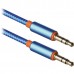 Кабель аудио (3.5mm Jack M - 3.5mm Jack M) 1.2м Defender JACK01-03 синий 87512