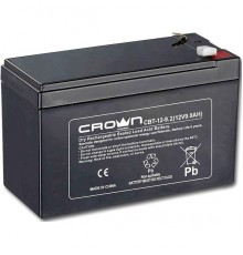 Батарея  CROWN CBT-12-9.2 (напряжение 12В, емкость 9.2 А/Ч, разм 151х65х100 мм, вес 2,4 кг, тип клеммы - F2, 5 лет)                                                                                                                                       