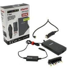 Универсальный адаптер для ноутбуков на 90Ватт Адаптер для ноутбуков STM Dual DLU90, 90W, EU AC power cord& Car Cigaratte Plug, USB(2.1A)                                                                                                                  