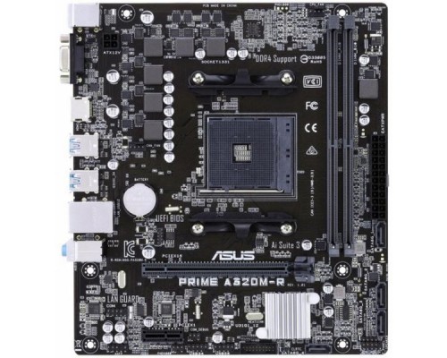 Мат. плата ASUS PRIME A320M-R-SI AM4, AMD A320, 2xDDR4, PCI-Ex16, PCI-Ex1, D-Sub, HDMI, SATAIII, GBLan, mATX, Retail