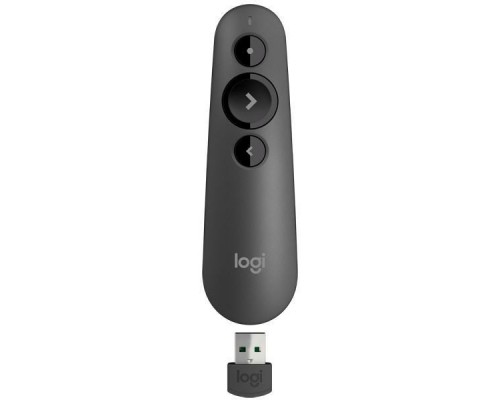 Презентер Logitech R500 Laser BT/Radio USB (20м) черный