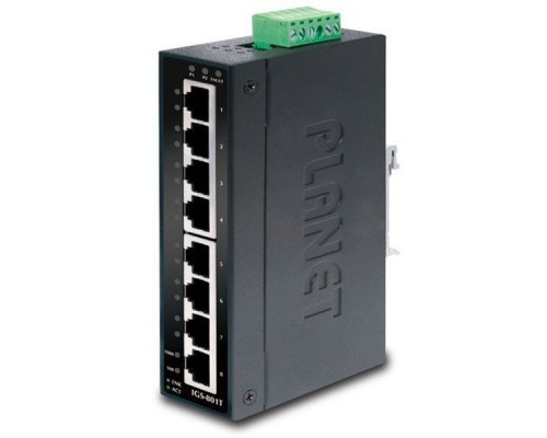 IGS-801T индустриальный неуправляемый коммутатор IP30 Slim type 8-Port Industrial Gigabit Ethernet Switch (-40 to 75 degree C)