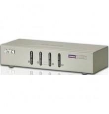 Переключатель, электрон.,Аудио, KVM,  1 user USB+VGA =>  4 cpu USB+VGA, со шнурами PS2 2х1.2м., 2048x1536, настол., исп.спец.шнуры, без OSD, некаскад., 4 PORT KVM Switch USB W/1.2M W/1.8                                                                